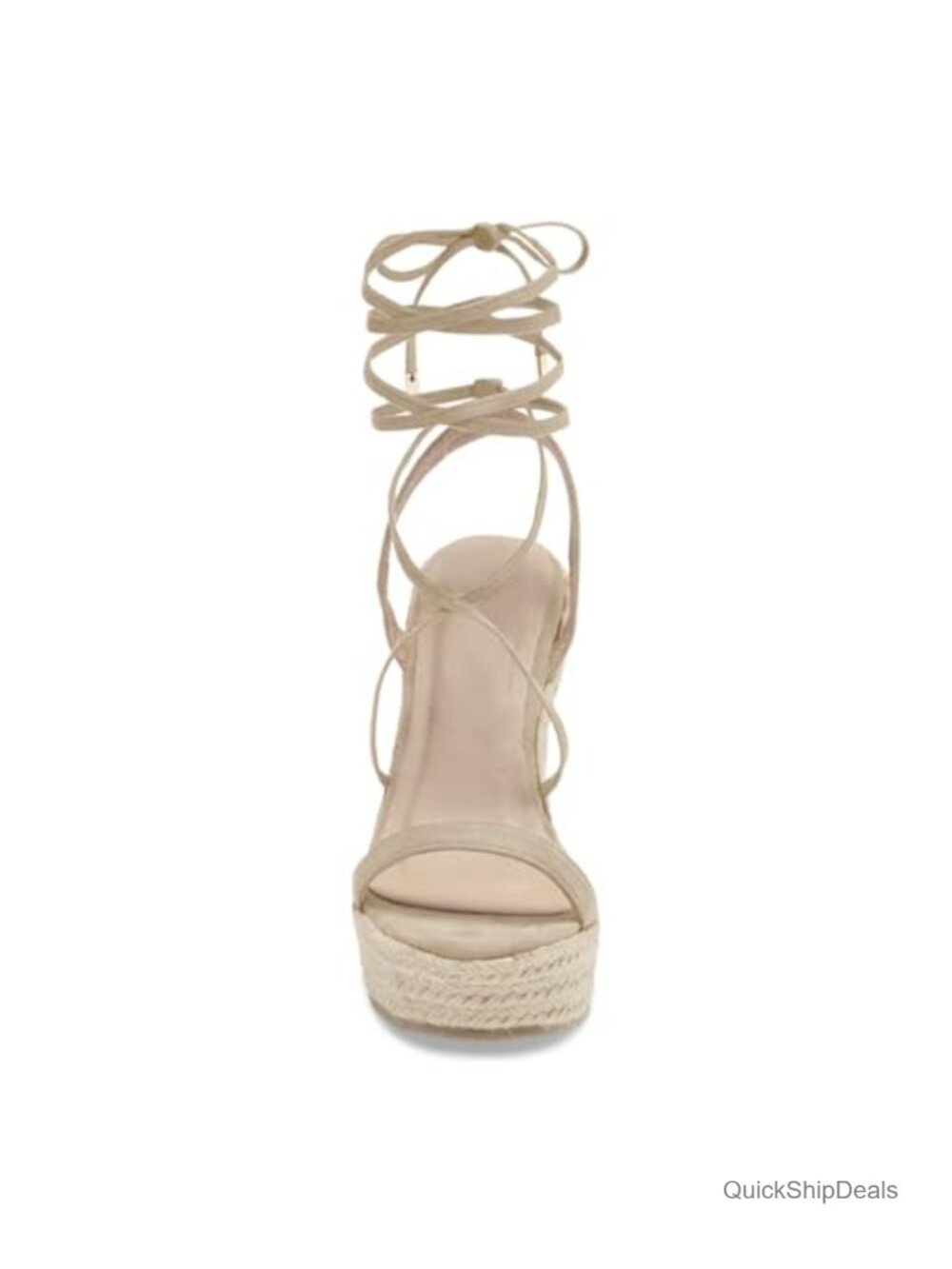 Espadrille Wedge Sandals Lace Up Platform Ankle Cross Strap Slingback - Picture 3 of 6
